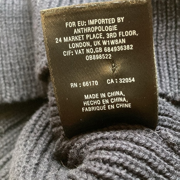 Anthropologie Moth dark blue cami sweater with side slits EUC - Picture 10 of 10